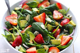 Strawberries and spinach